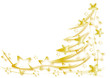 goldene tanne mit sternen