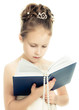Pretty beautiful girl with a prayer book.