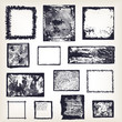 Set of different grunge frames vector