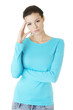 Thoughtful woman with problem