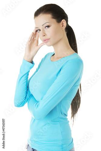 Photo: Thoughtful woman with problem Thoughtful woman with problem