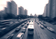 Morning, a busy highway