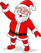 Santa cartoon waving