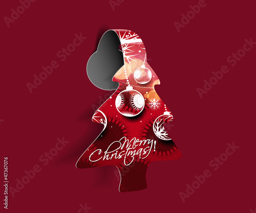 Vector: christmas tree, design, vector illustration. christmas tree, design, vector illustration.