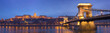 Budapest historic night panorama.