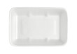 Styrofoam food tray isolated on white background