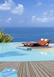 piscine tropicale à débordement