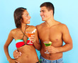 Couple with cocktails