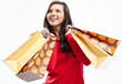 Shopper with bags