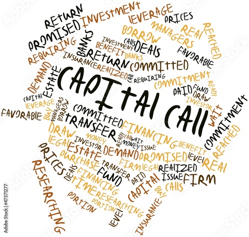 Illustration: Word cloud for Capital call Word cloud for Capital call