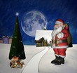 Santa in a little village