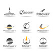 Set of rockets. Vector rocket. Vol 1.
