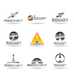 Set of rockets. Vector rocket. Vol 2.