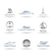 Set of  nautical  icons. Yachts and sailboats. Vol 1.