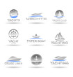 Set of  nautical  icons. Yachts and sailboats. Vol 2.