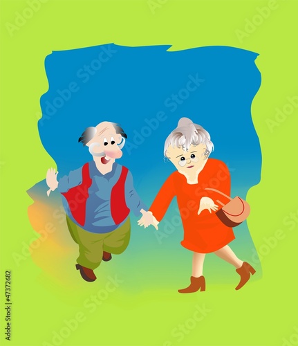 Vector: babcia i dziadek babcia i dziadek