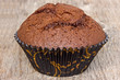 Muffin on the wooden plank