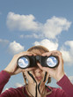 Woman with binoculars