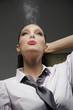 Photo: Sensual woman smoking a cigarette Sensual woman smoking a cigarette