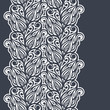Floral design border in vintage style