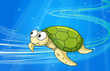 Vector: under water tortoise under water tortoise