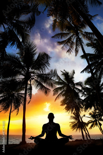 Photo: Yoga meditation in India Yoga meditation in India