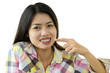asian beauty with dental braces
