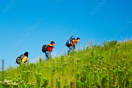 Photo: High school students with backpacks High school students with backpacks