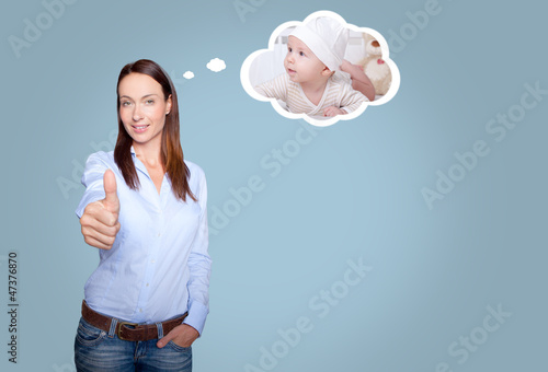 Photo: frau baby wolke frau baby wolke