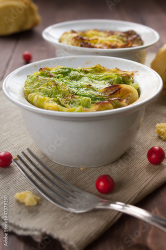 Photo: Filled cabbage in bowl Filled cabbage in bowl