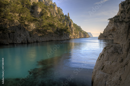 Photo: Plage dans une crique des calanques de Cassis Plage dans une crique des calanques de Cassis