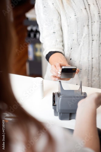Photo: NFC Payment Using Mobile Phone NFC Payment Using Mobile Phone