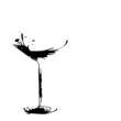 Vektor: stylized wine glass for fault stylized wine glass for fault