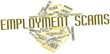 Word cloud for Employment scams