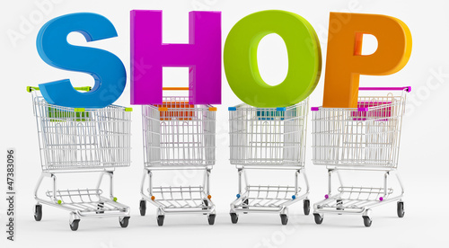 Illustration: Shopping in a store Shopping in a store