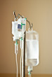 Three IV's hand on a stand
