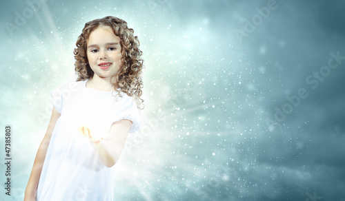 Photo: Child with magic light Child with magic light