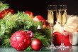 Glasses of champagne at new year party