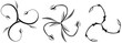 Set of floral Triskeles