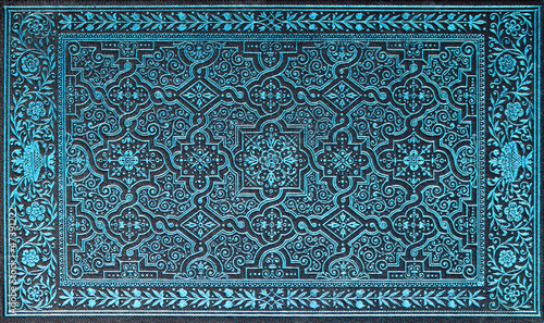 Photo: book cover with blue pattern book cover with blue pattern