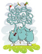 Three Elephants Maze Game