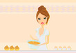 beautiful Housewife cooking