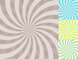 Abstract twisted rays vector background in 4 colors.