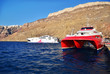 Speed boats anchored in port