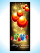 abstract christmas banner with christmas balls`