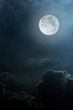 night sky with moon and clouds