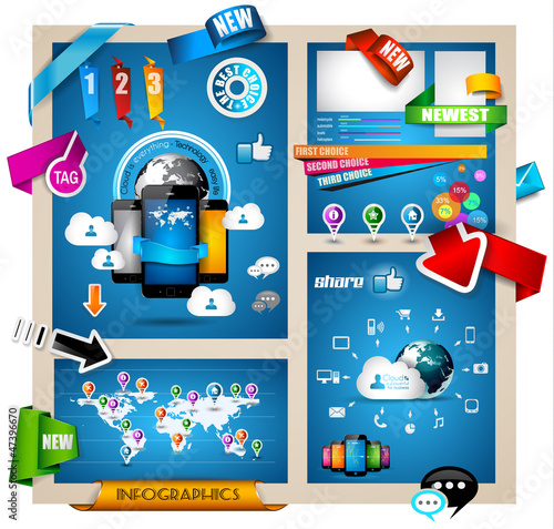 Vector: Infographic with Cloud Computing concept Infographic with Cloud Computing concept