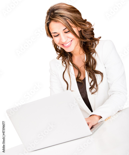 Photo: Business woman with a laptop Business woman with a laptop