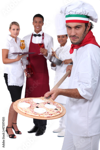 Photo: Pizzeria staff Pizzeria staff