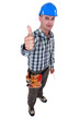 Tradesman giving the thumb's up